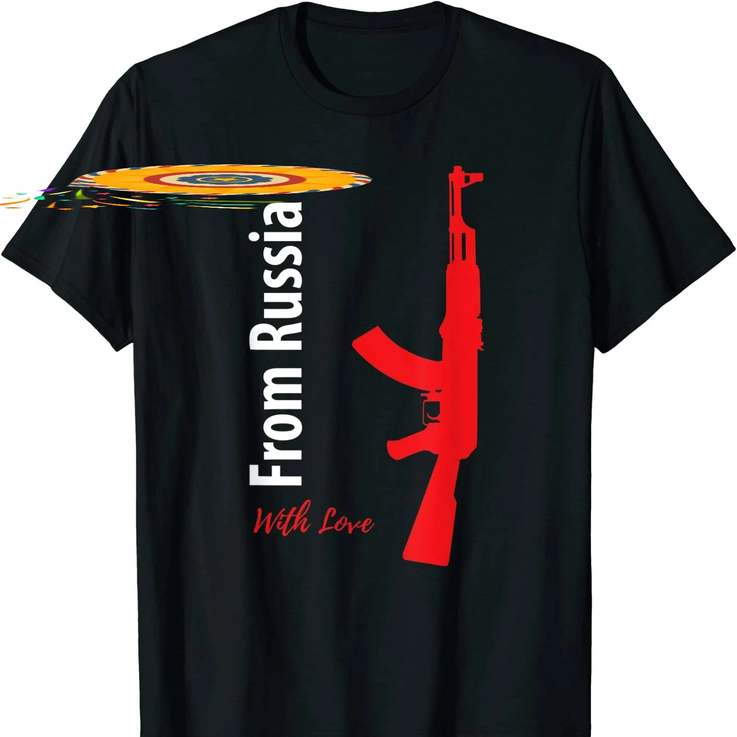 From Russia with Love -AK-47 Assault Rifle T Shirt. New 100% Cotton Short Sleeve O-Neck T-shirt Casual Clothing Mens Top