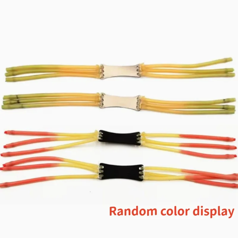 Three Strand Inner Woven Slingshot Rubber Band High Tension Wearresistant Natural Latex Elastic Band for Outdoor Shooting Practi