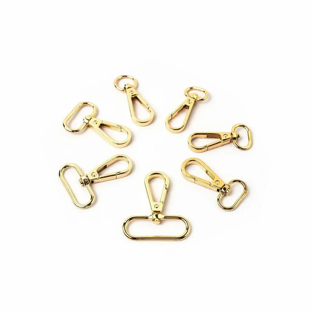 10pcs 12/15/20/25/32/38mm Metal Bags Strap Buckles Lobster Clasp Collar Carabiner Snap Hook DIY KeyChain Bag Part Accessories