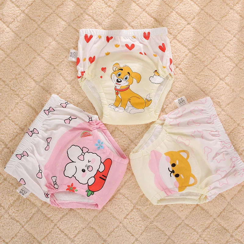 Baby Waterproof Diapers Pee Shorts Underwears Reusable Soft Ecological Cotton Toddler Potty Training Pants For Boys Girls