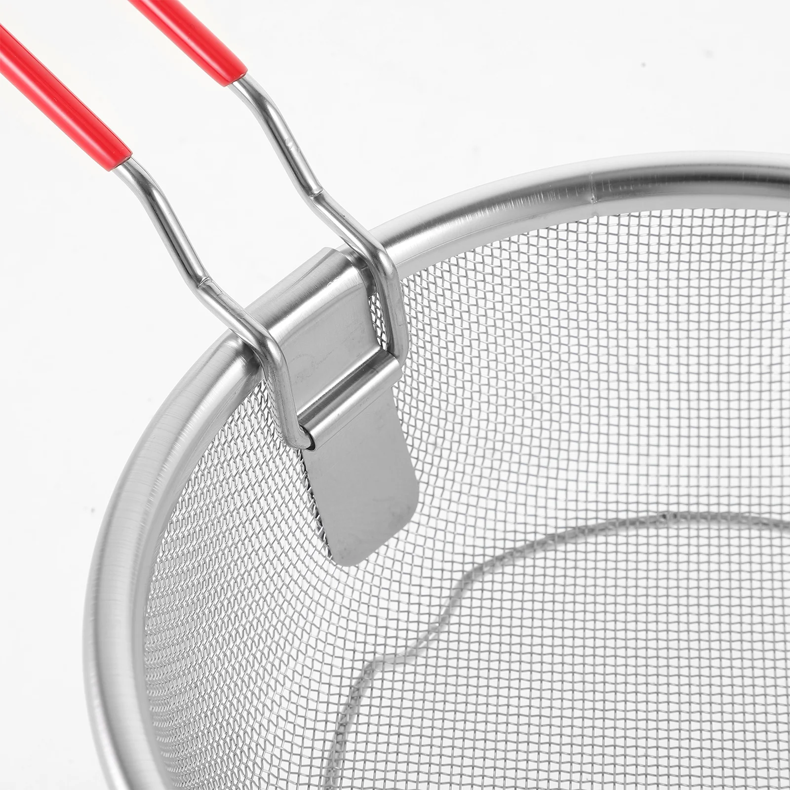 

Round Deep Fryer Basket Metal Fry Basket with Ergonomic Handle for Hot Pot Stewing Snacks Oil Frying Reusable Kitchen Gadget