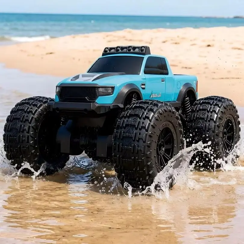 

2.4G Land&Water RC Car Waterpoof 4WD Full Proportional Remote Control Off-Road Climbing Amphibious Truck Car Toys for Kids C8816
