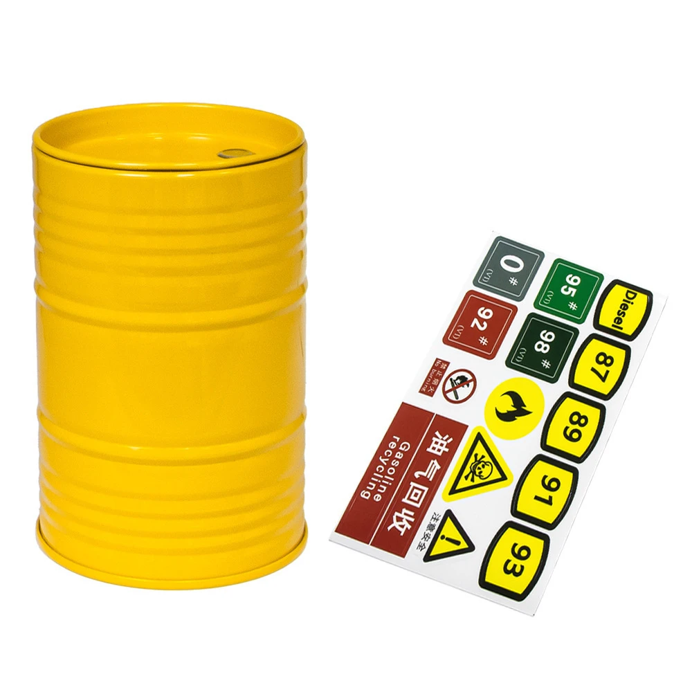 1 SZTUK Czerwona metalowa beczka na olej Dekoracja zbiornika paliwa dla 1/8 1/10 RC Crawler Car Axial SCX10 Traxxas TRX4 Redcat Upgrade Part