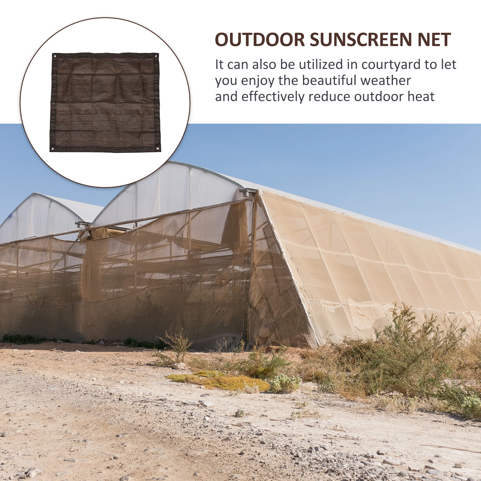 

Shade Net Courtyard Sun Balcony Mesh Shading for Sunshade Garden Outdoor Practical Protective