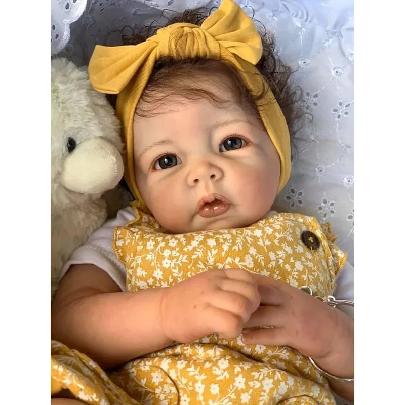 Poupée bébé Reborn Lucas, 50cm, image réelle, corps doux réaliste, fait à la main avec peau 3D, peinture Genesis, veines visibles multiples