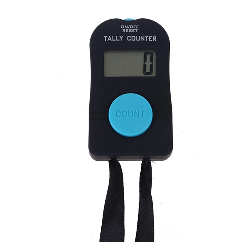 Digital Electronic Counter with Sound Lanyard 4-digit Manual Reset Tally LCD Large Screen Display Finger Tool for Relax