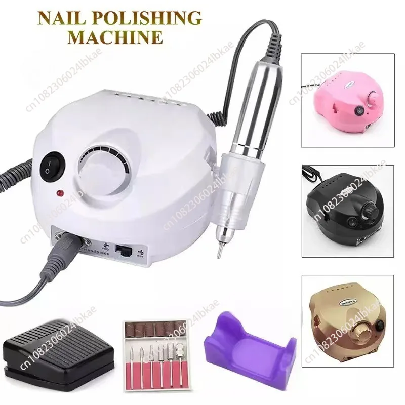 Electric Nail Drill Professional Manicure Sander Set Nail Portable Salon Polisher Equipment 35000