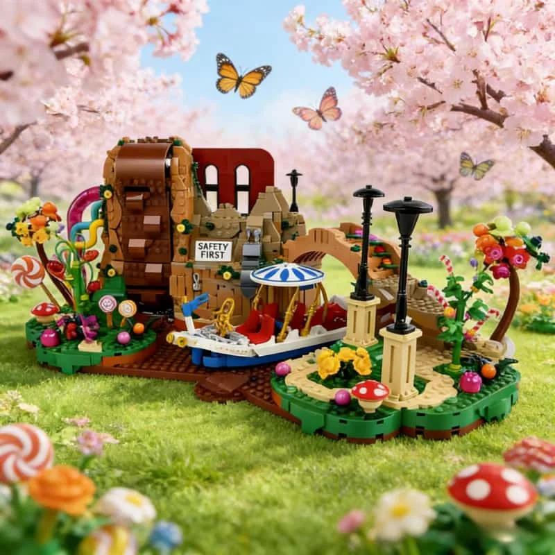 

Chocolate Factory Creative Building Brick Model Building Block Toy 2025 Children's Christmas Birthday Gift
