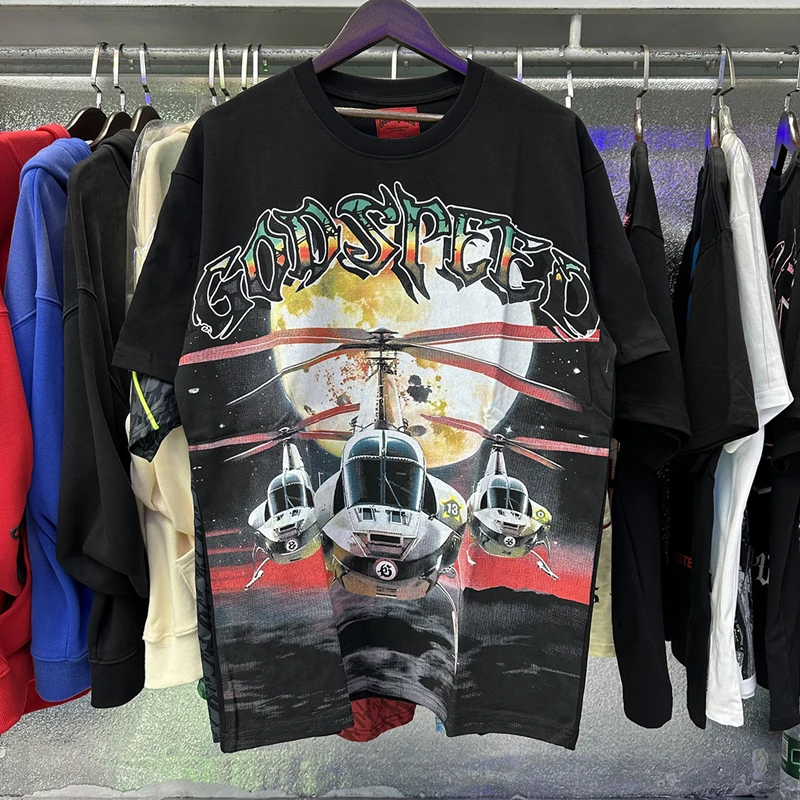 

SAINT OF MICHAEL 1:1 Fashion Casual Streetwear Printed Vintage Tee Summer Tops Loose Oversized Vintage T Shirt For Men