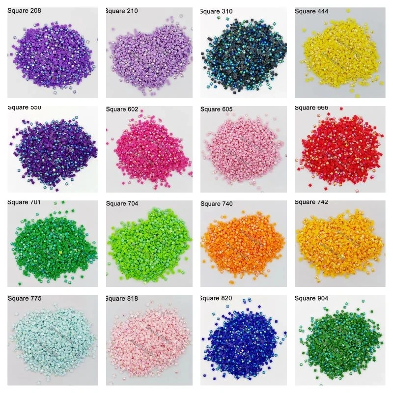 New Sale AB Square Drills The Aurora Borealis Rhinestones for DIY Diamond Painting Embroidery  Colorful Mosaic Stones