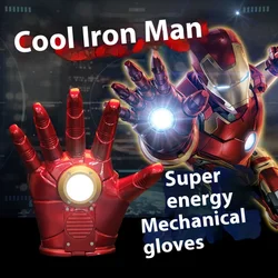 Marvel Comics New Iron Man Multifunctional Mechanical Palm Gloves Real Wearable Audible Light Toys Halloween Gifts