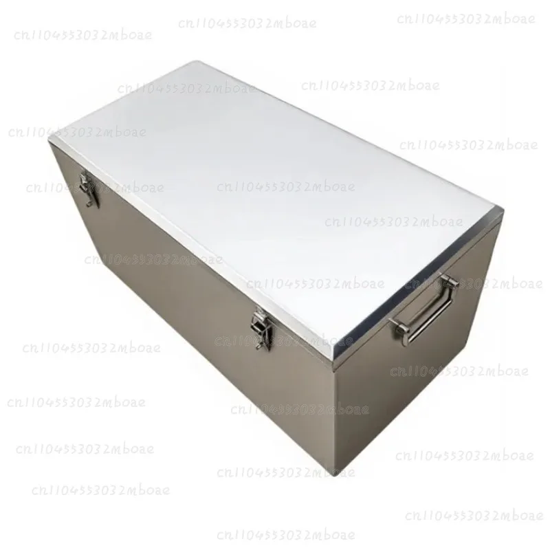 

Thickened small large loaded hardware toolbox Storage box Storage box 304 stainless steel toolbox with wheels