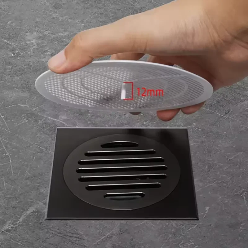 2pcs Square Drain Cover For Shower, Anti Sink Clogging, Floor Cover Shower Drain Hair Outlet Filter, Kitchen , Bathroom Tools