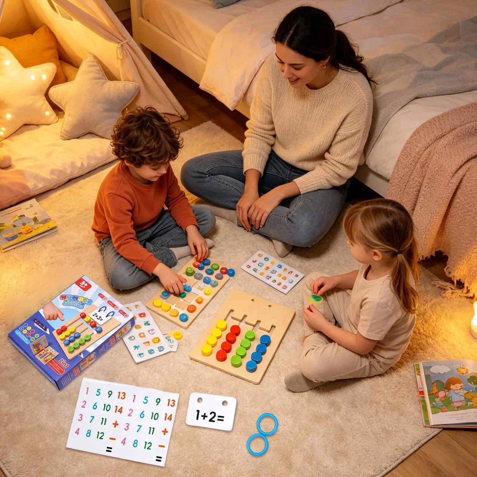 Word Games For Kids Interactive 2-in-1 Educational Wooden Matching Toys Alphabet Games Learning Toys For Kids Aged 4-8 Classroom