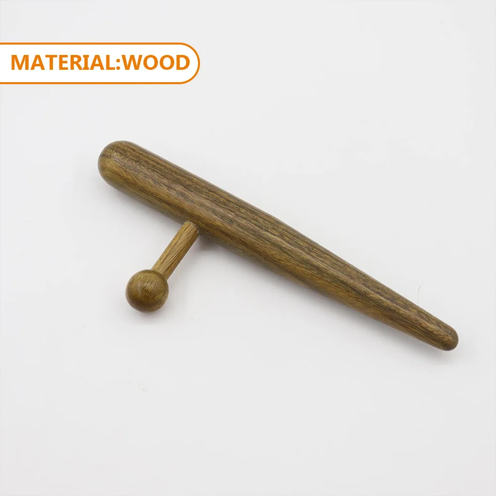 

Деревянная массажная палочка для лица и тела, инструмент для акупунктурного массажа, ручной рельеф из натурального дерева для растяжения мышц и лица Гуаша