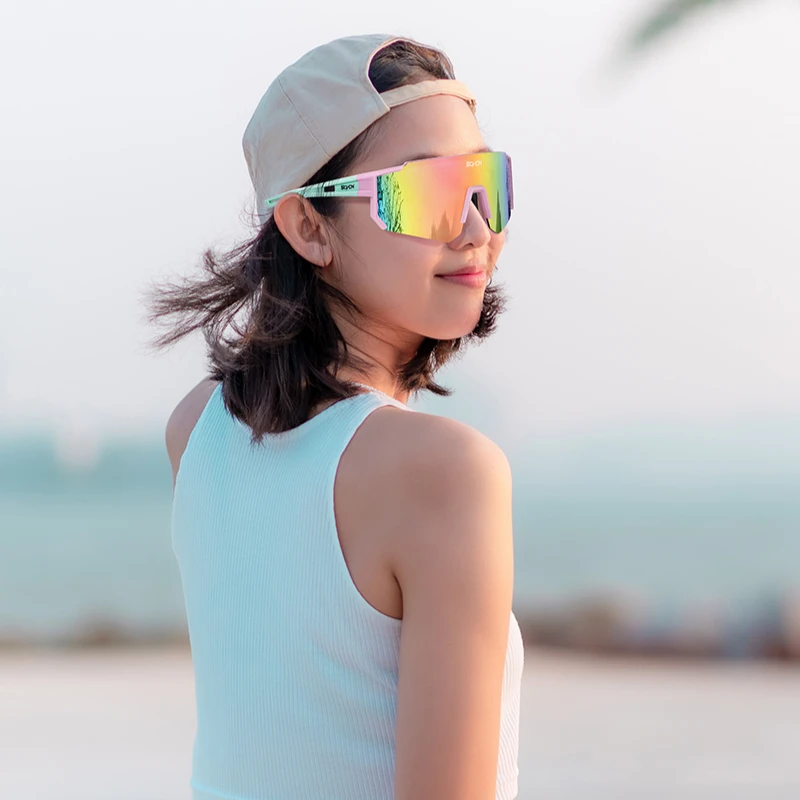 SCVCN دراجة خارجية الدراجات النظارات الشمسية الرجال الجبلية الطريق نظارات للقيادة الرياضة النساء المشي لمسافات طويلة دراجة الدراجات نظارات UV400 نظارات جديد