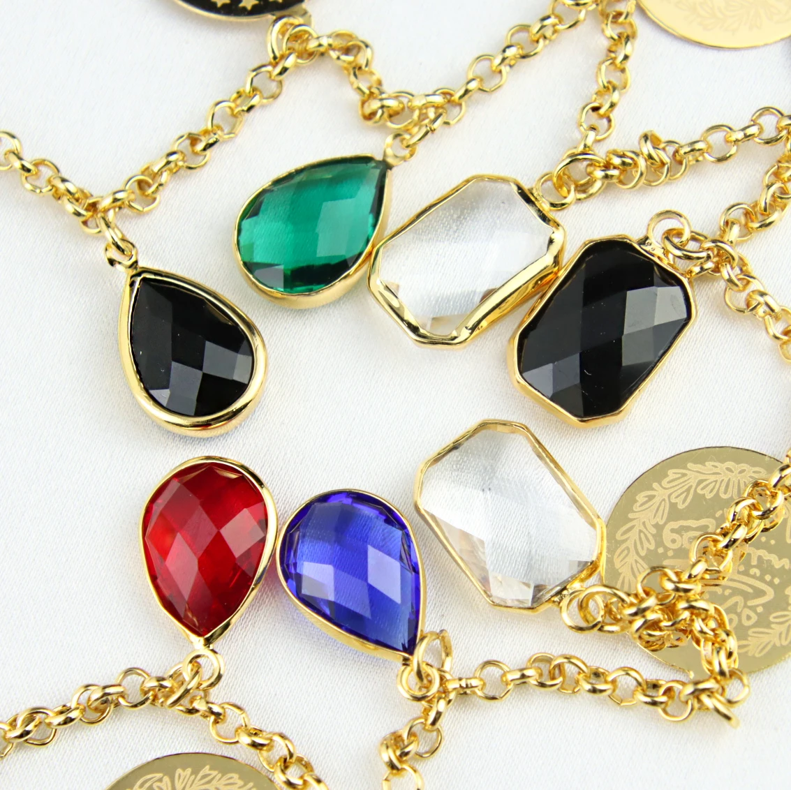 Luxus kubischen Zirkon Gold Farbe Münzen Anhänger Halskette Set 21 Karat vergoldet islamische Frauen Vintage Hochzeits feier Schmuck Geschenke – Detail 6