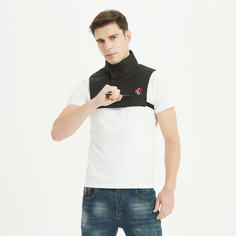 Stab-proof False High Neck Combination Invisible   Stand Neck Anti-cutting Shoulder Pads Adjustable Size Neck Protection