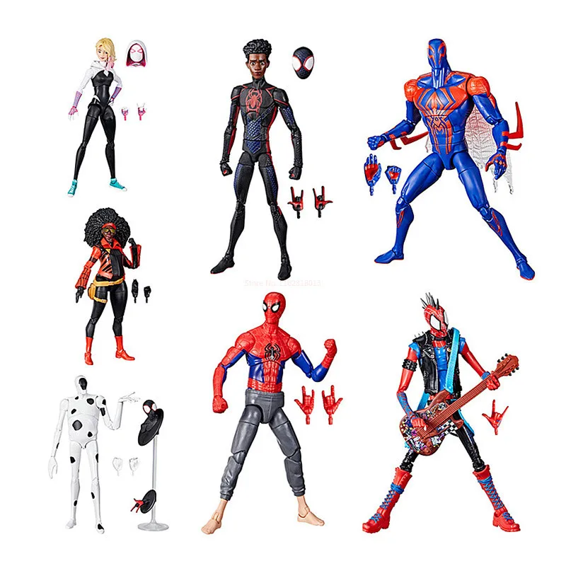 

ML Legends Across The Spiderverse Peter Paker Gwen Spot Miles 2099 Spider Punk Wave 6" Action Figure Collectible Hobby Toy Kids