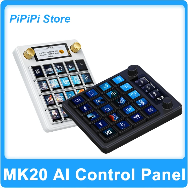 لوحة التحكم الصوتي MK20 متعددة الوظائف AI تدعم نظام التشغيل Windows/MacOS تدعم التحكم المنزلي الذكي AI DeepSeek/اللاسلكي