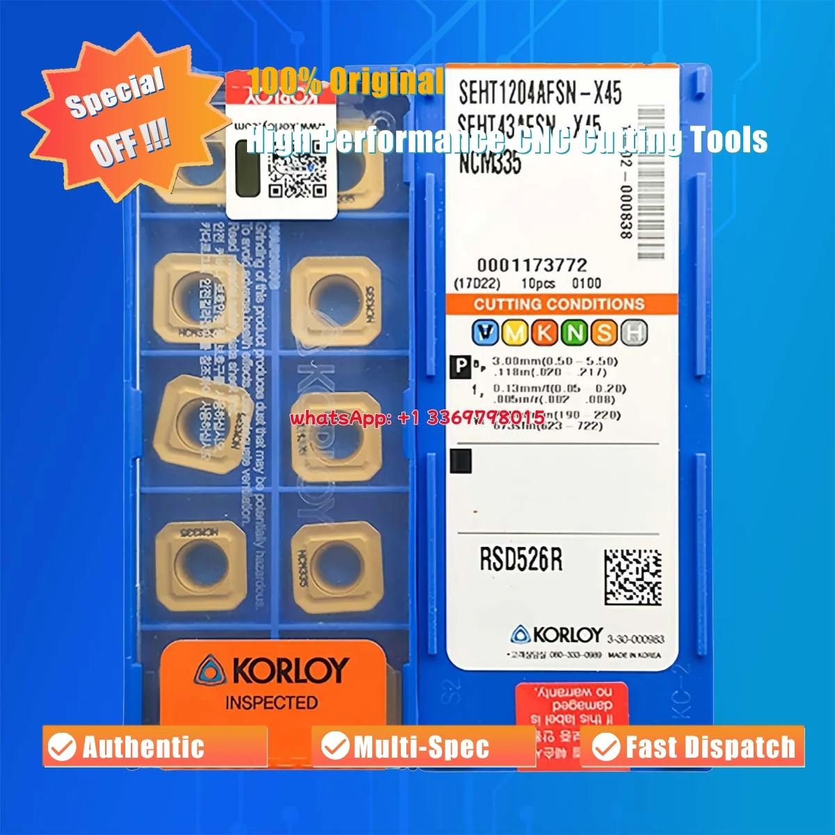 

10 шт. оригинальные SEHT SEHT 1204 AFFN AFSN-X83 X45 H01 NCM325 PC230 PC6510 фрезерная пластина
