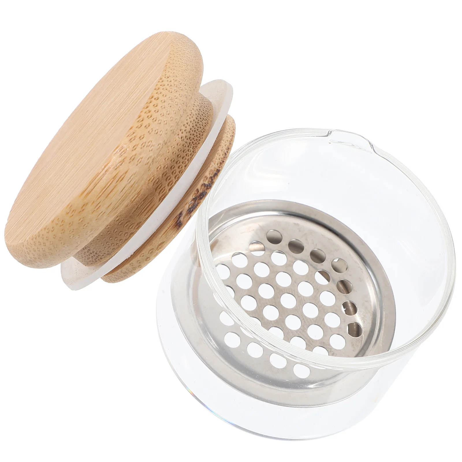 1 Uds. Taza de cristal para uñas, 30Ml, pequeña, portátil para aplicación de uñas acrílicas, mezcla de polvo, brillo, plato Dappen, herramienta de manicura, tazón con