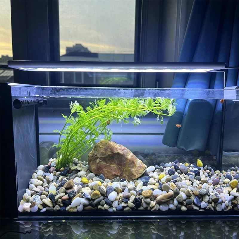 Aquarium LED Fischbecken-Beleuchtung, 3-Farben Vollspektrum Einstellbare Wasserpflanzen-Lampe, Teleskopische Clip-On-Leuchte für 18-75cm Aquarien – Detail 11