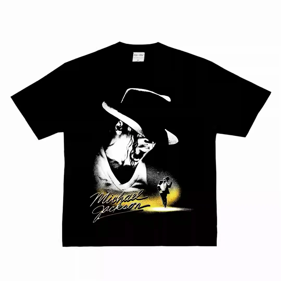 

Retro King of Pop Bad Tour Printed T-Shirt Unisex Loose Fit Vibe Casual Tee Hip Hop Street Style Music Icon Merch Clothes