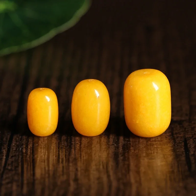 Natural chalcedony bucket beads