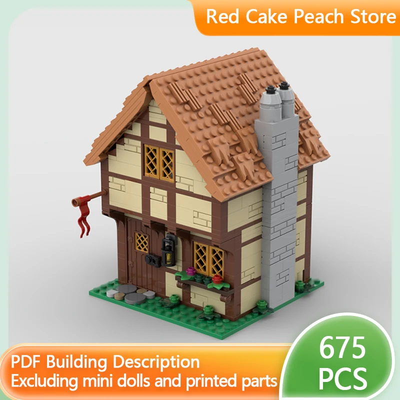 

City Street View Model MOC Building Bricks Tavern Inn Architecture Modular Technology Children Holiday Gifts Assemble Toys Suit