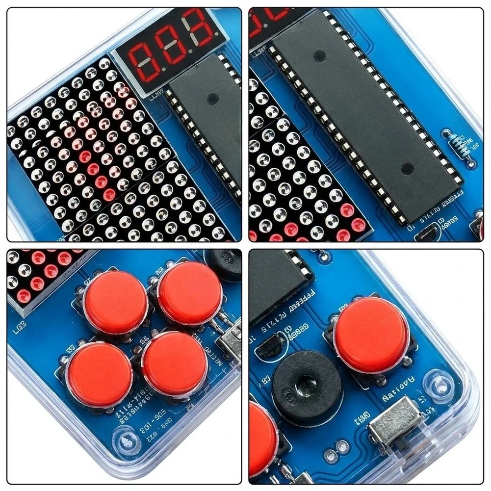 DIY Game Console Kit Based on 51 Microcontroller Architecture with Tactile Push Buttons and Passive Buzzer Audio Output