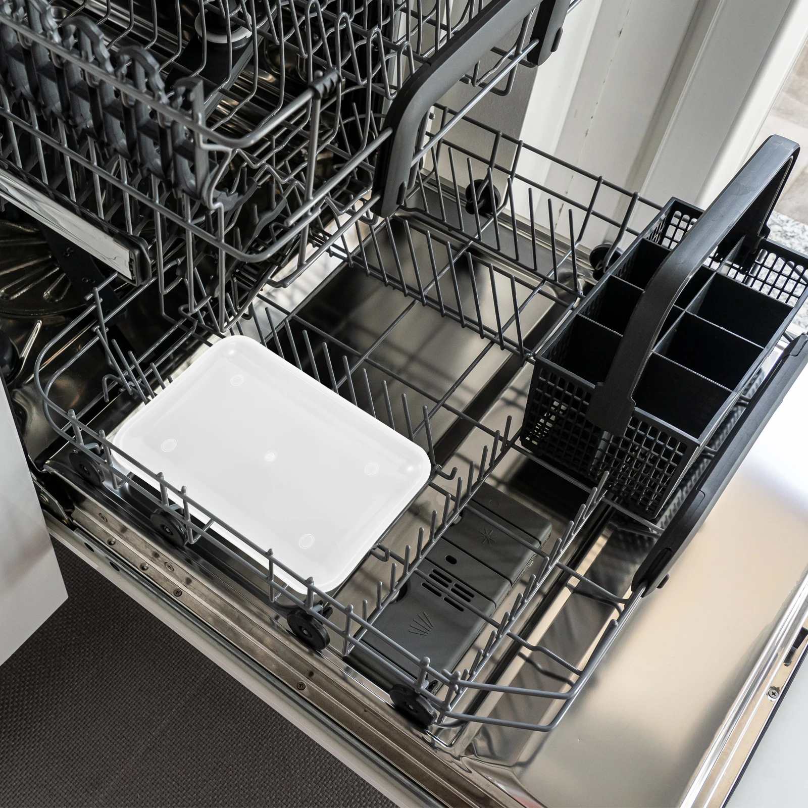 

4 Pcs Water Tray Kitchen Leak proof Faucet Catcher Plastic Water containing Plate Tableware Container Storage Solution