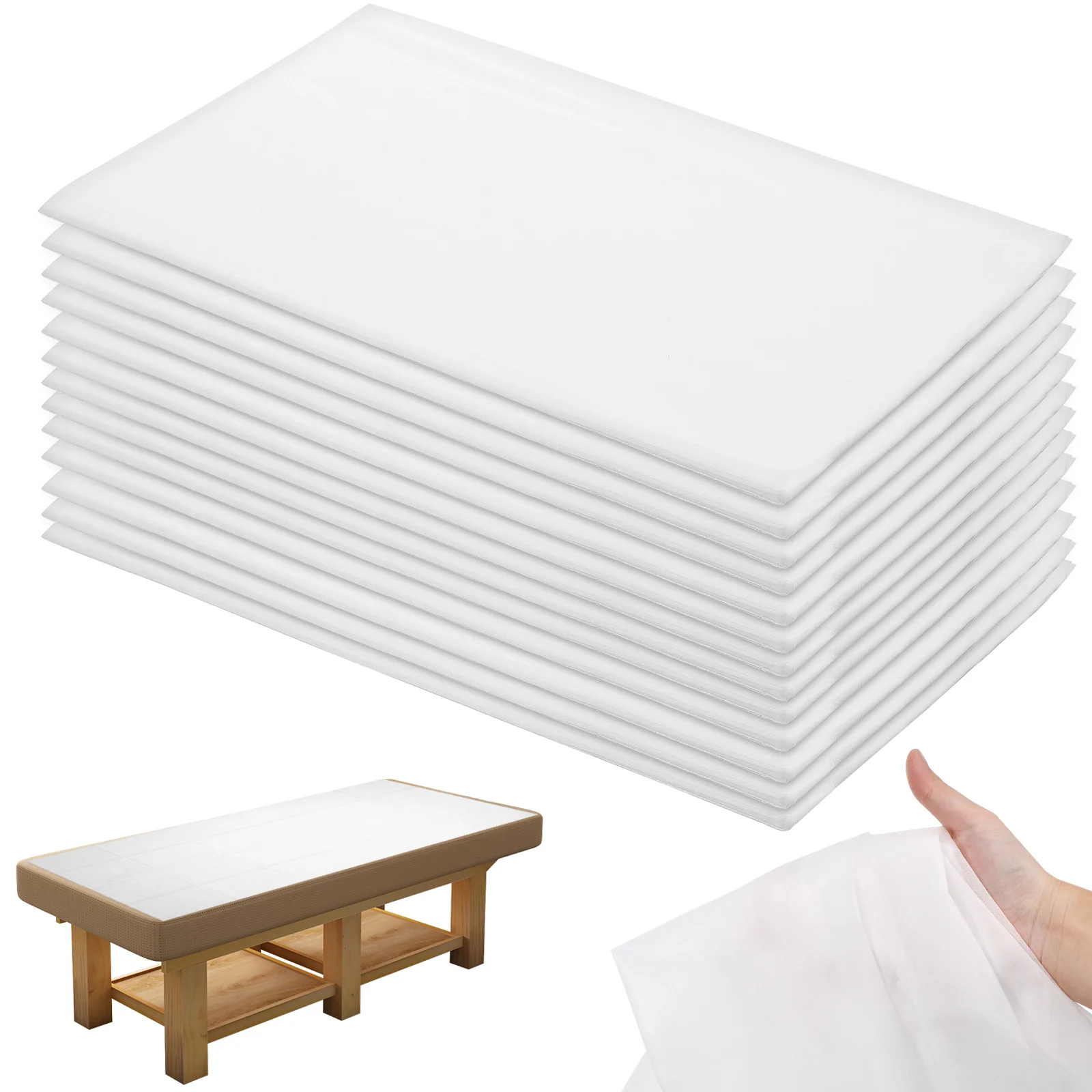 

Disposable Massage Tablets Waxing Pad for Esthetician Bed Face White Individual