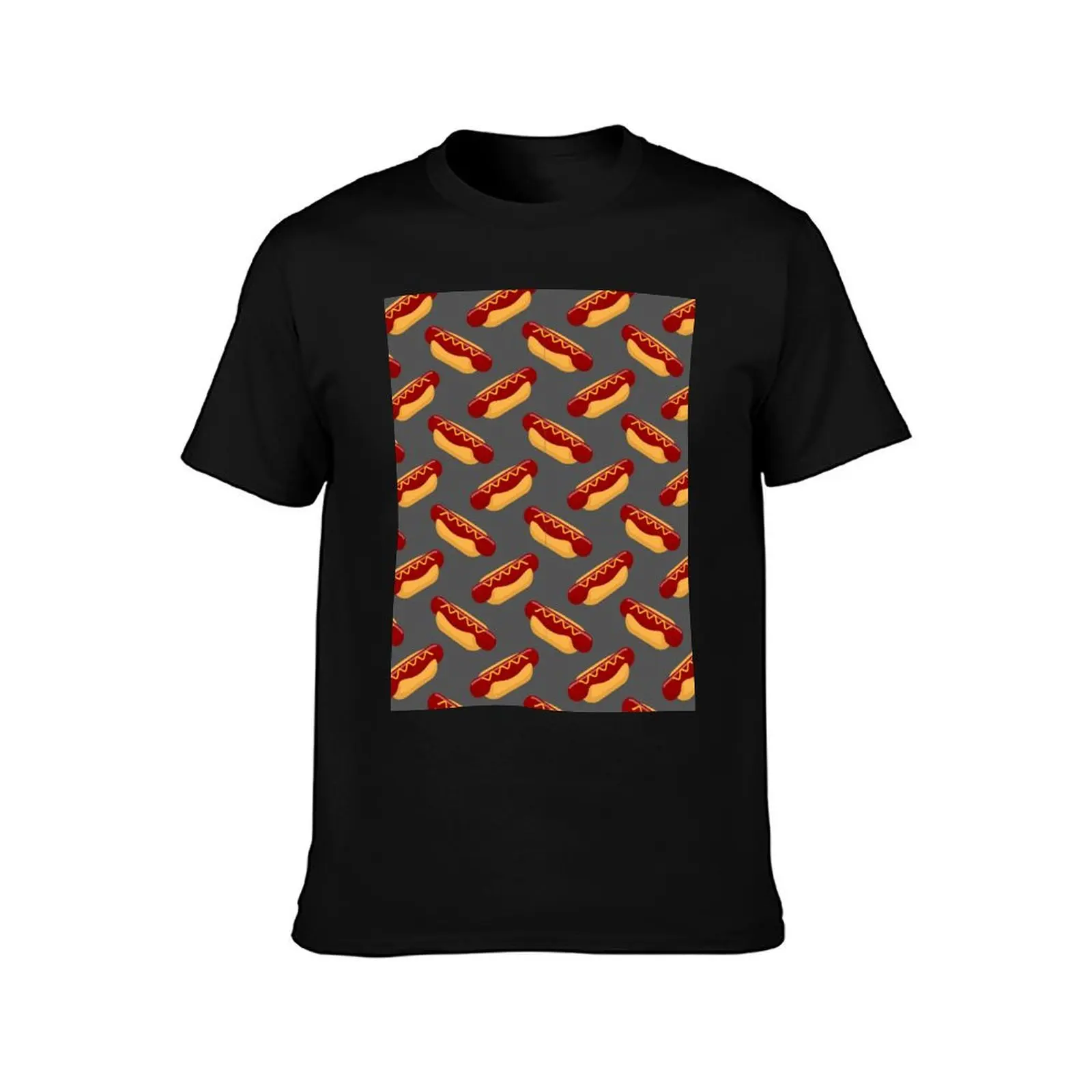 Hot Dog T-Shirt Worker Basic Short Sleeve Tee T-Shirt