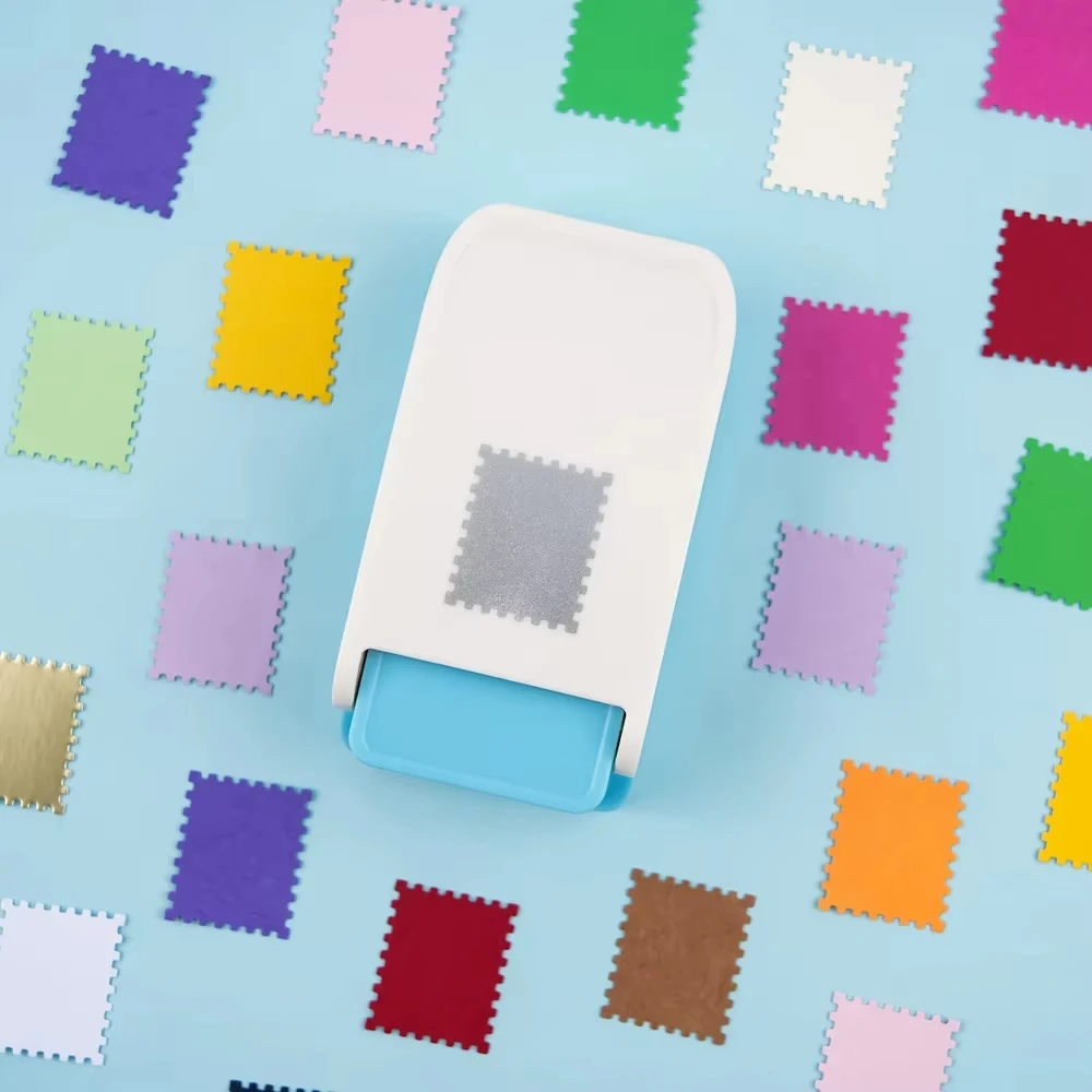 

1x0.8inch Rectangle Postage Stamp Punch Lever Action Craft Punch for Paper Crafting Scrapbooking Various Materials Punching Tool