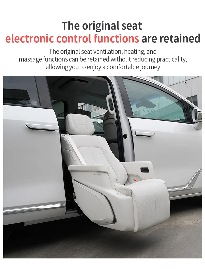 New Accessible Sprinter Van Chair for Elderly & Handicapped New Special Swivel Design Modified Car Seat for Disabled Users