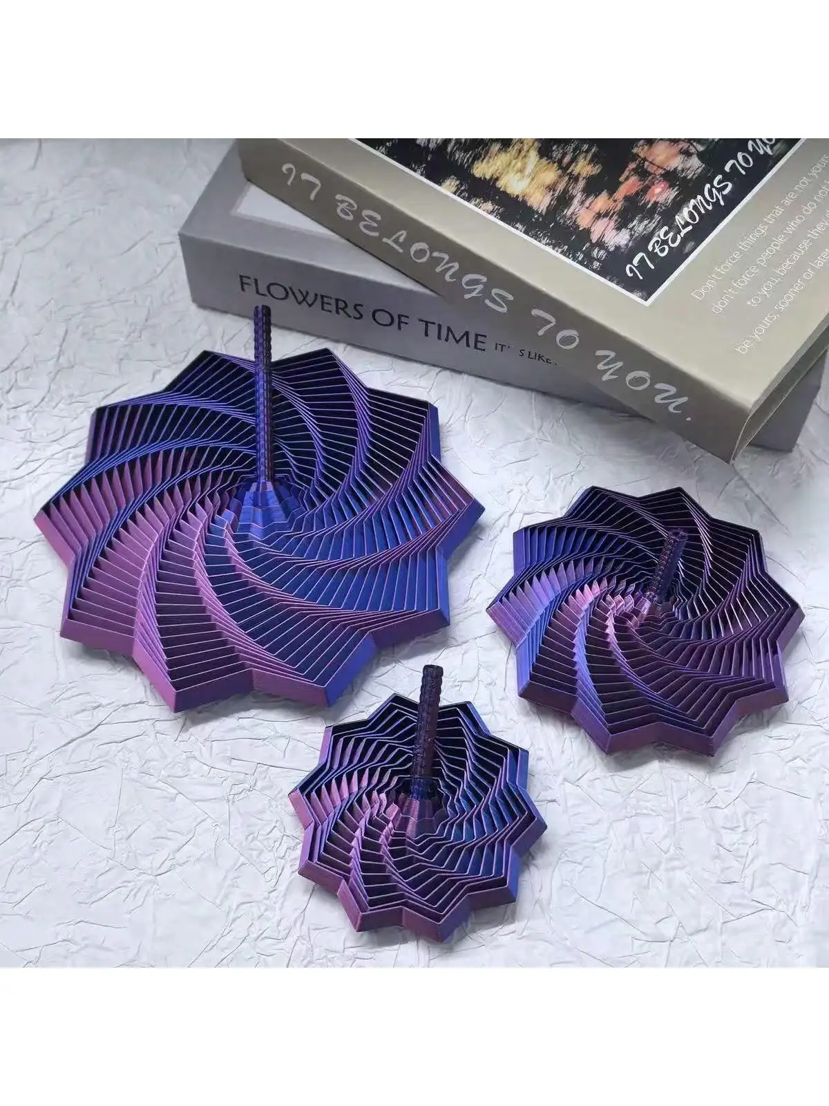 3D Printed Star - Shaped Fidget Spinners | Multi - Color Spiral Sensory Toys for Stress Relief, Fun & Focus (Kids/Adults)