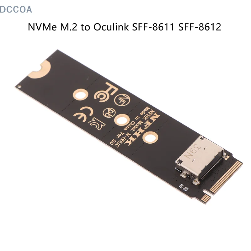 NVME U.2(SFF 8639)SSD PCI-E NGFF Riser Card Accessories NVMe M.2 NGFF SSD Interface To Oculink SFF-8611 SFF-8612 Adapter