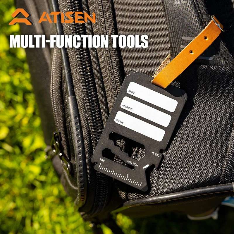 

Multifunctional Portable Stainless Steel Tool Card Outdoor Survival Camping Accessories With Saw Ruler All In One hunting tool