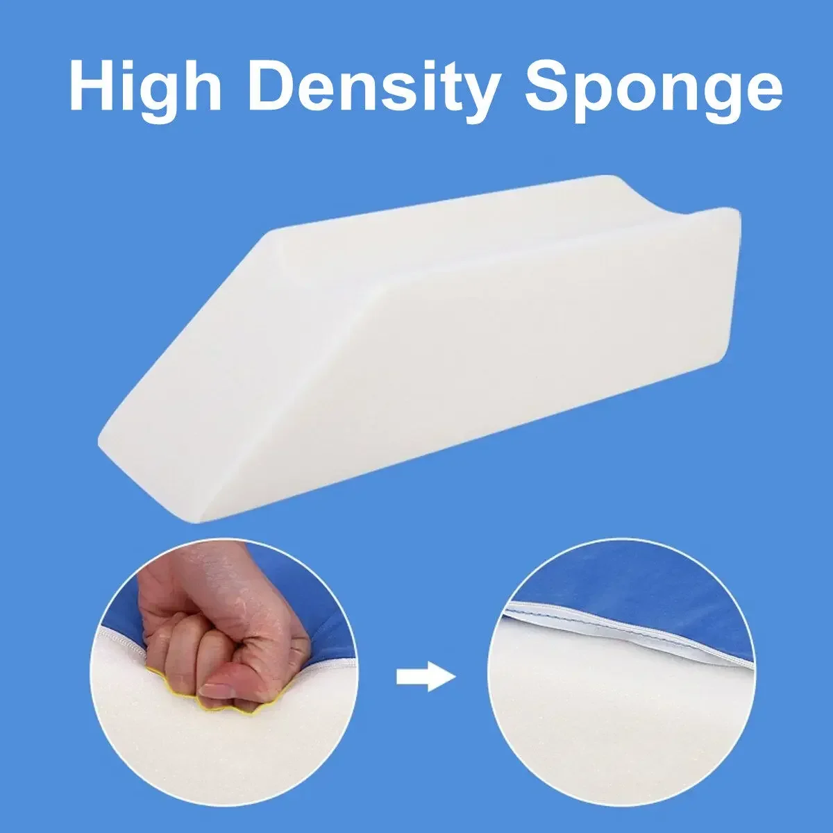 

Подушка-валик U-образной формы 50x20x15 см для поддержки ног и поясницы, приподнимающая нижние конечности, для кровати, 1 шт.