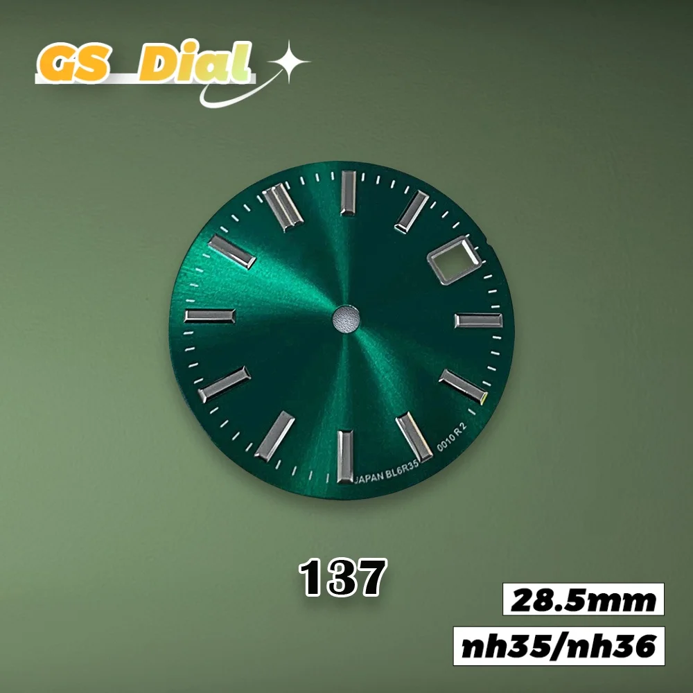 جديد 28.5 مللي متر جودة عالية GS شعار NH35 Sunray الهاتفي مناسبة لحركة NH36/4R/7S لا مضيئة ساعة تعديل الملحقات