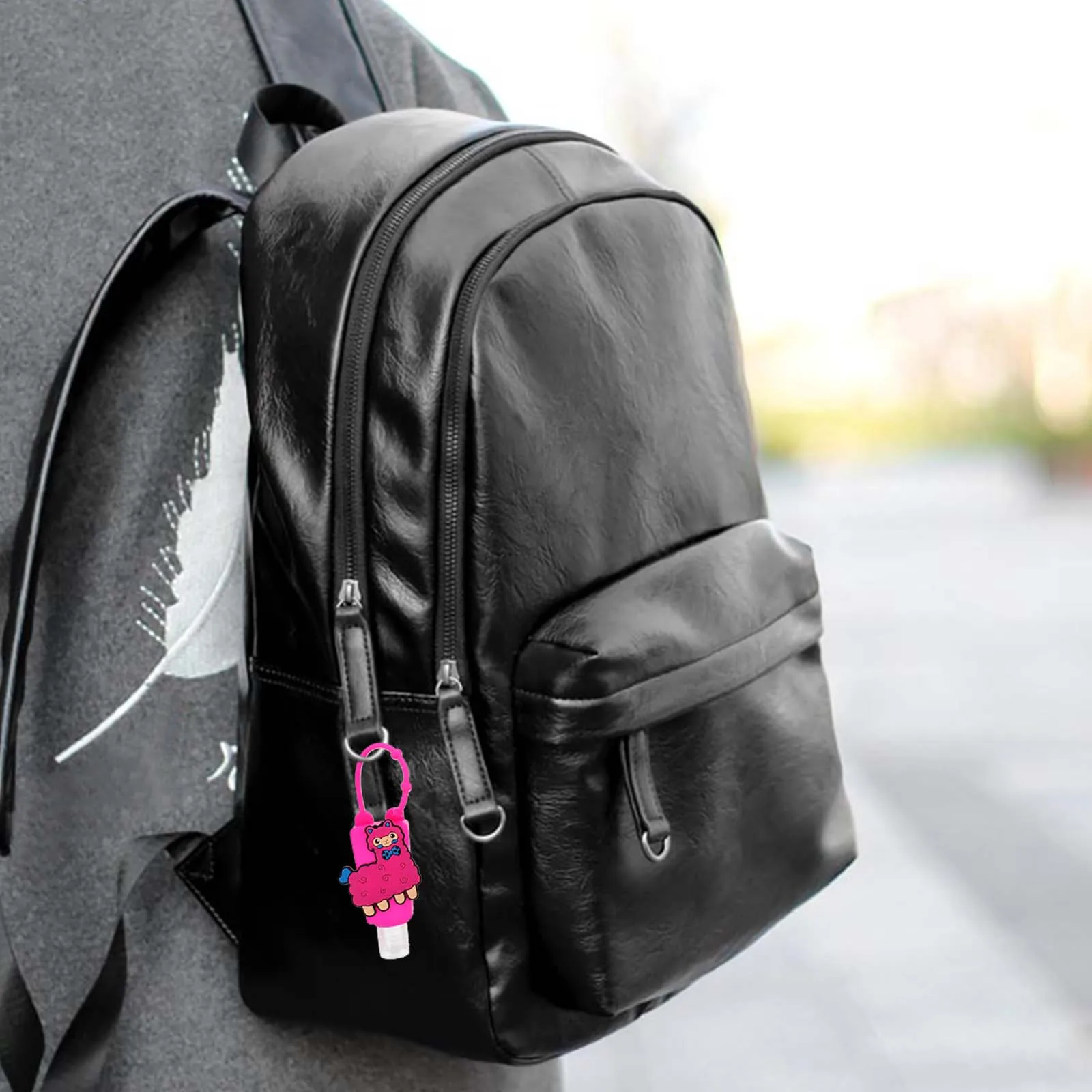 

10pcs Silicone Cover For Mini Travel Bottle Set, Cute Cartoon Design, Portable Hand Lotion Storage, Reusable Liquid Soap