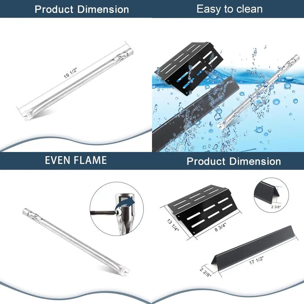 

Weber Genesis 300 Series Grill Accessories: Flavorizer Bars, Heat Deflectors, and Burners for S310, S320, S330, E310, E320, E330