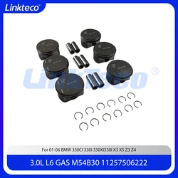 Engine Part STD 0.5 Piston with Rings set Fit 3.0 T L L6 GAS M54B30 For 01-06 3.0L BMW 330CI 330I 330XI X3 X5 Z3 Z4 11257506222
