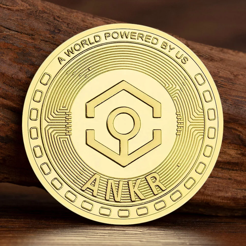 ANKR Crypto Souvenir Coins Gold Plated Physical Currency Collection Coin Home Decorations