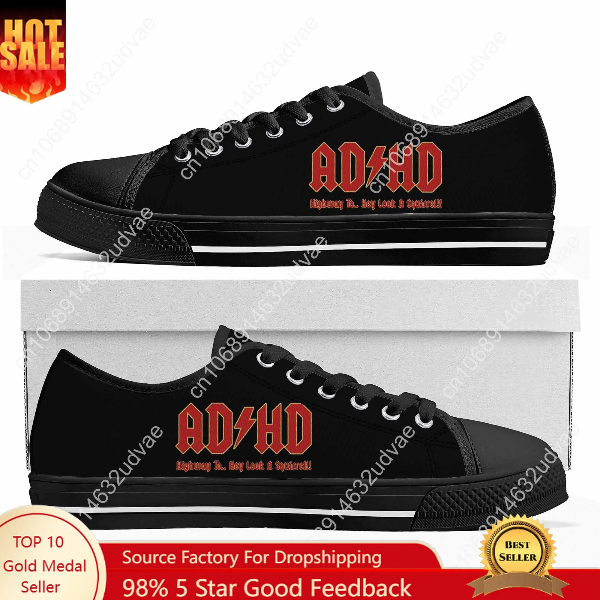 

Go All Out Adult ADHD Highway to Hey Look A Squirrel Забавная музыка Низкие кроссовки Мужские женские подростковые кроссовки с принтом Повседневная обувь