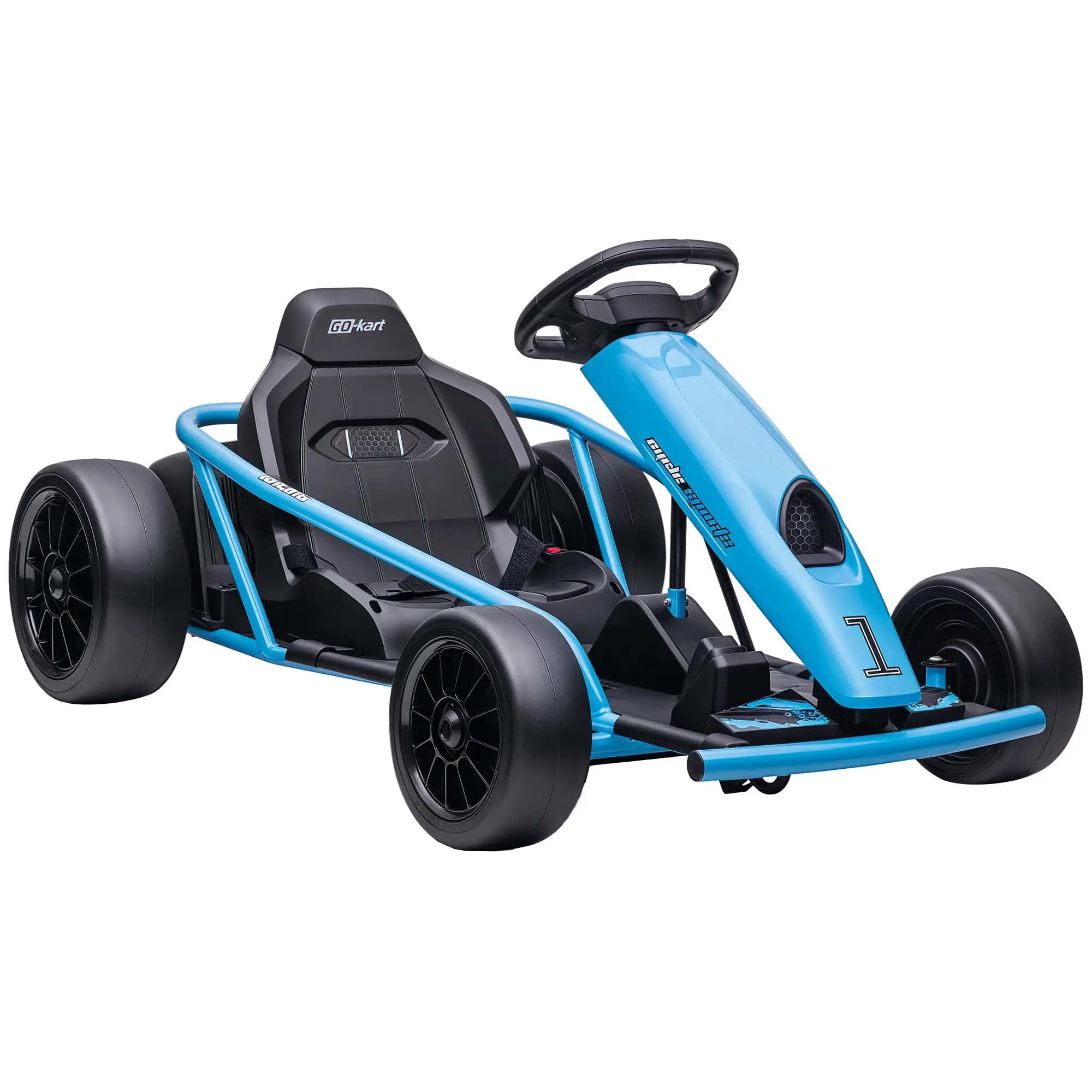 24V 8.1 MPH Electric Go Kart Drifting Car Kids Ages 8-12 Blue