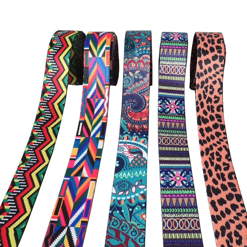 

50 Yards/Lot Wholesale 25mm Printed Webbing Bag Luggage Belt Straps Dog Pet Collar Leash Rope Harness Backpack Sewing Accessory