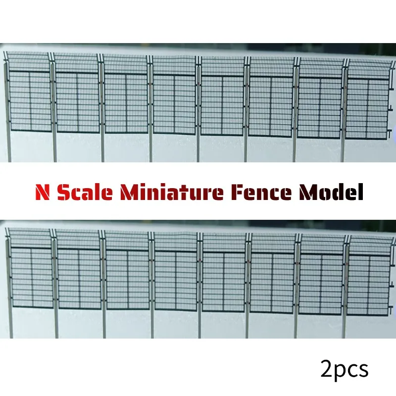 

2Pcs N Scale Miniature Fence Model Grid Guard for 1:150 Scale Railway Train Layout/garden Decoration/diy Model Making/diorama
