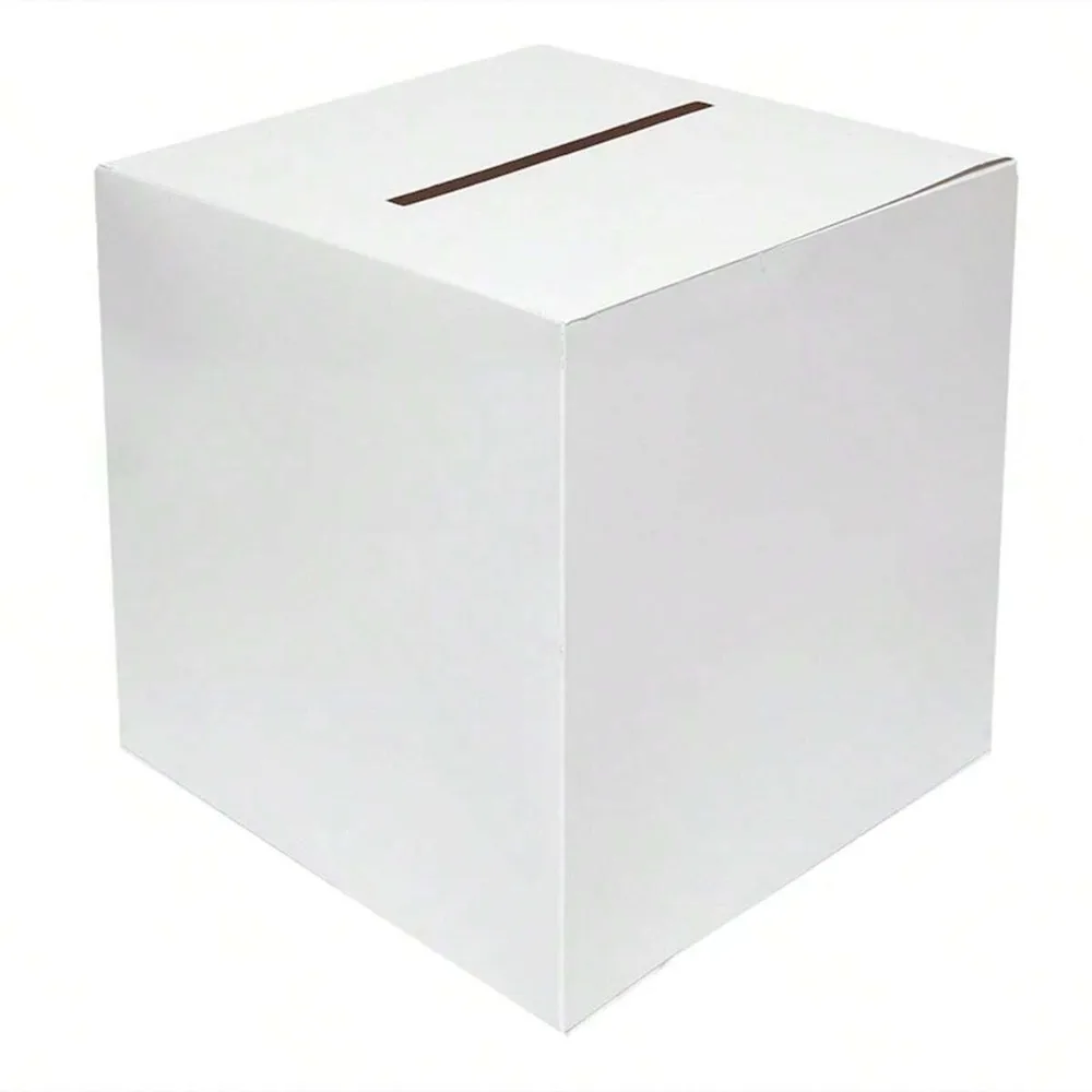 Creative White Black Wedding Card Box Blessing Elegant Gift Card Box DIY Crafts Cardboard Voting Card Box Wedding Reception